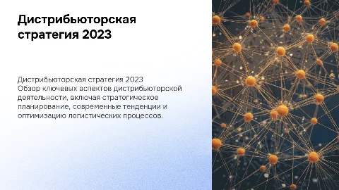 дистрибюторская презентация