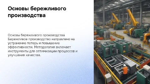 Основные понятия и методология бережливого производства