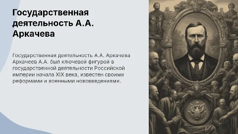Государственная деятельность Аркачеева А.А