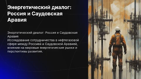 Энергетический диалог между Россией и Саудовской Аравией