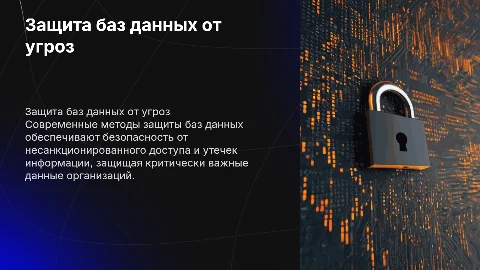 Методы защиты баз данных от несанкционированного доступа
