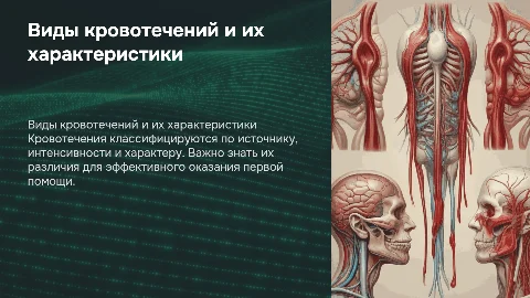 Виды кровотечений их характеристики