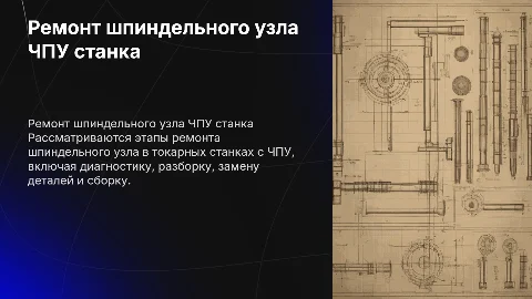 ремонт шпиндельного узла токарного станка с ЧПУ