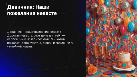 Презентация для невесты на девичник от подружек