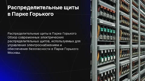 электрические распределительные щиты в Парке Горького Москвы