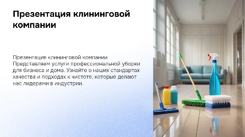 Презентация клининговой компании
