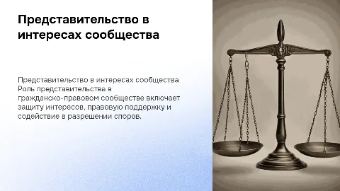 Представительство в интересах гражданско-правового сообщества