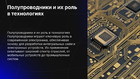 Полупроводники и их применение