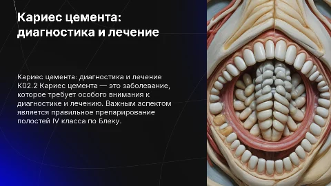 Кариес цемента: диагностика, лечение и препарирование полостей