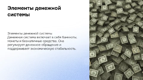 Элементы денежной системы