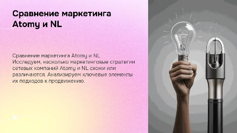 Сравнение маркетинга Atomy и NL: стратегии и подходы