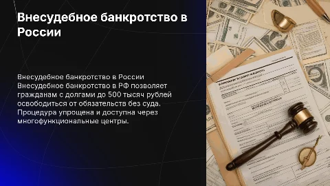 Внесудебное банкротство в Рф