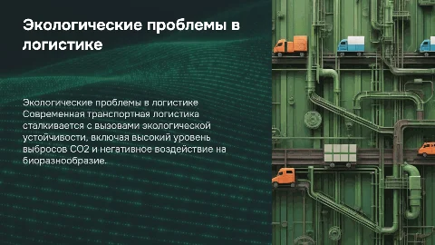 Экологические проблемы в современной транспортной логистике