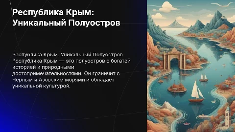 Презентация о Республике Крым: достопримечательности и реки