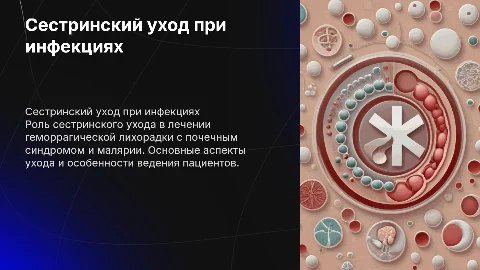 Сестринский уход при геморрагической лихорадке и малярии