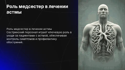 Роль сестринского персонала при уходе за пациентом с астмой