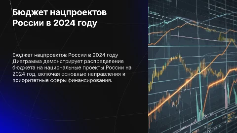 Диаграмма бюджета на национальные проекты России в 2024 году