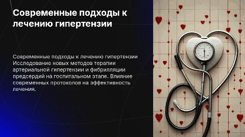 Современные подходы к ведению пациентов с гипертензией
