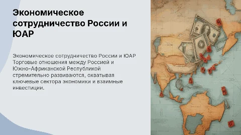 Торгово-экономические отношения России с Южно-Африканской Республикой