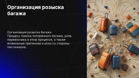 Организация розыска багажа и ответственность перевозчика