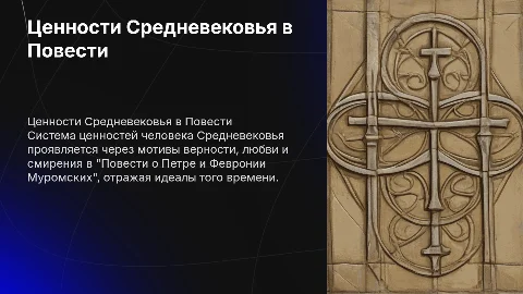Система ценностей человека средних веков в презентации