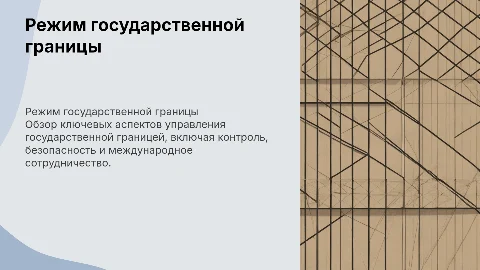 режим государственной границы