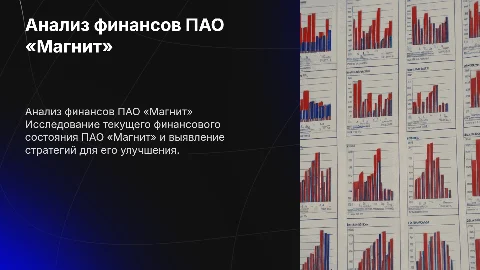 Анализ финансового состояния ПАО «Магнит» и пути улучшения