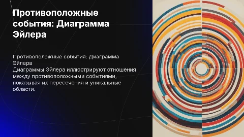 противоположные события. диаграмма эйлера