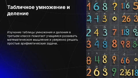 Табличное умножение и деление в третьем классе