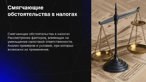 смягчающие налоговую ответственность обстоятельства, их применение