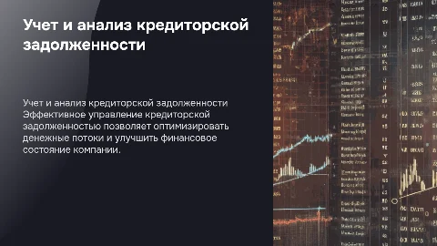 учет и анализ кредиторской задолженности