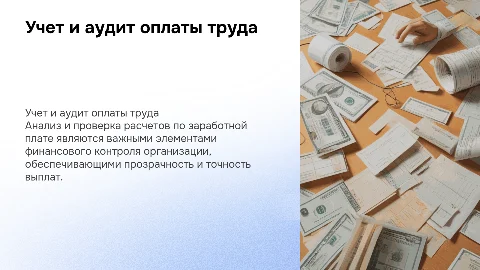 Учет и аудит расчетов по оплате труда