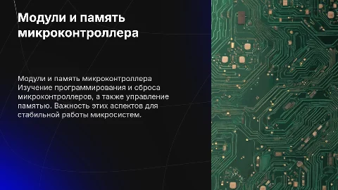 1. Модуль программирования. Модуль сброса. Память МК