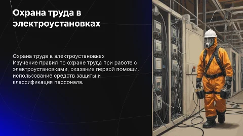 Правила охраны труда при эксплуатации электроустановок