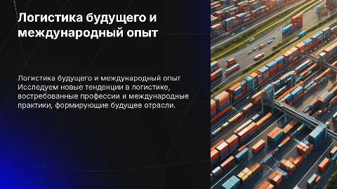 Логистика будущего: вакансии и международный опыт