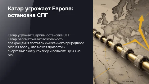 Катар грозит Европе прекращением поставок СПГ