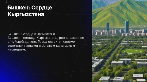 Бишкек мой родной город