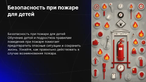 тема техника безопасности при пожаре для детей и подростков