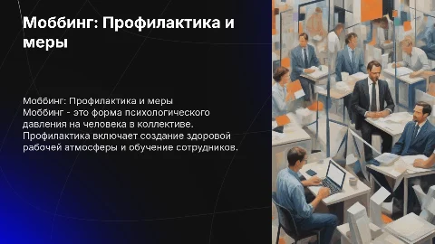 Моббинг. Профилактика моббинга