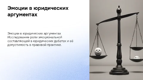 Эмоциональный аспект в юридических аргументах: допустимо ли?