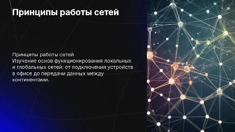 Принципы работы сетей : локальные и глобальные сети