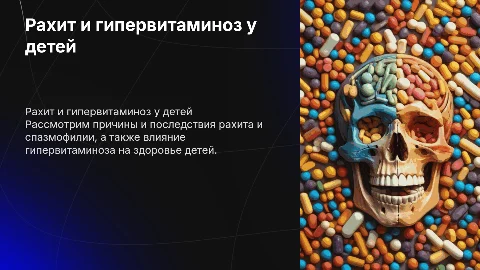 Рахит спазмофилия и гипервитаминоз у детей