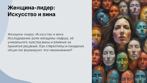 Женщина-лидер и её специфическое чувство вины