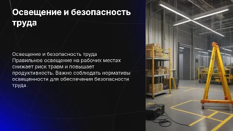 Влияние освещения на безопасность труда: требования и рекомендации