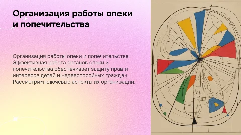 Организация работы органов опеки и попечительства