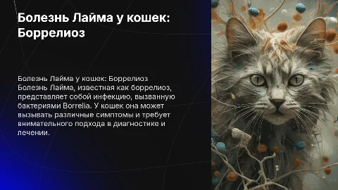 Болезнь лайма у кошек, боррелиоз