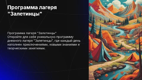 Лучшая программа лагеря дневного пребывания "Залетинцы"
