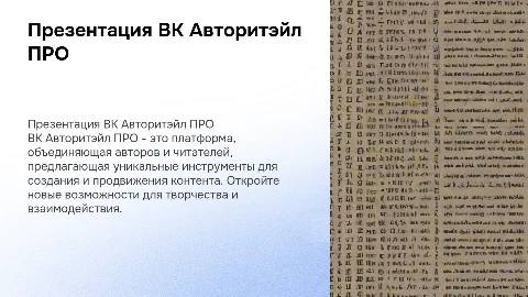 Презентация ВК Авторитэйл ПРО