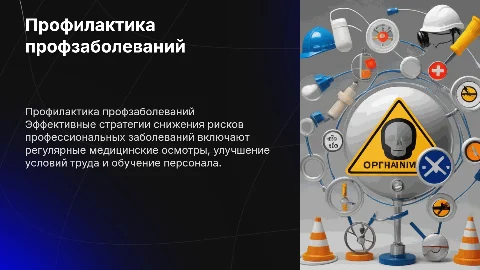 профилактика возникновений профессиональных заболеваний