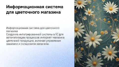 Создание информационной системы в 1С для интернет-магазина